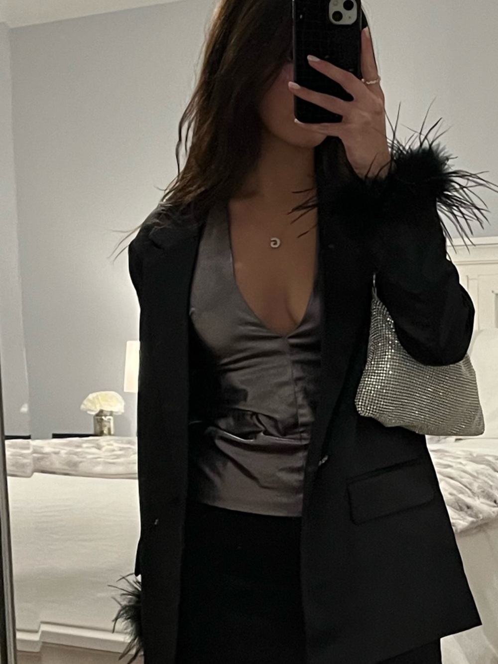 zara metallic halter top